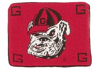 Georgia Bulldogs Throw Pillow
