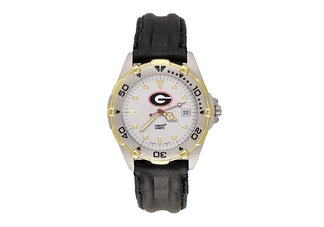 University of Georgia Bulldogs Mens Leather Watch