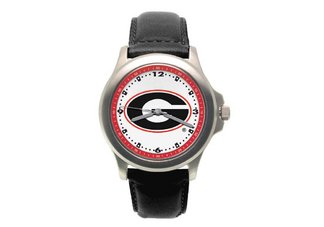 University of Georgia Bulldogs Mens Leather Watch