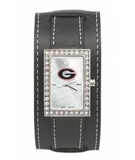 University of Georgia Bulldogs Ladies Leather Watch