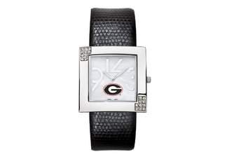 University of Georgia Bulldogs Ladies Leather Watch