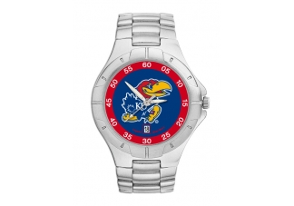 University of Kansas Jayhawks Mens Stainless Steel Watch
