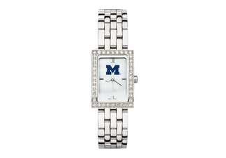 University of Michigan Wolverines Ladies Stainless Steel Watch