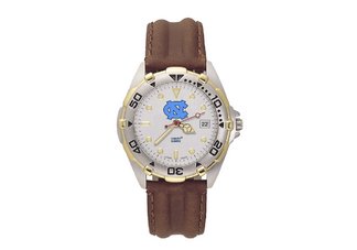 University of North Carolina Tar Heels Mens Leather Watch