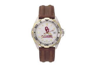 University of Oklahoma Sooners Mens Leather Watch