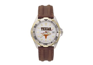 University of Texas Longhorns Mens Leather Watch