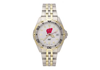 University of Wisconsin Badgers Mens Stainless Steel Watch