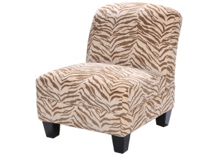 Zebra Beigh Slipper Chair