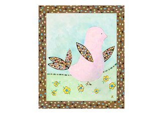 Polka Dot Bird" canvas gallery wrapped art