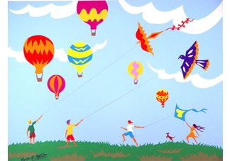Go Fly A Kite" limited edition print by Pierre H. Matisse - unframed