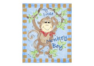 Monkey Boy" canvas gallery wrapped art