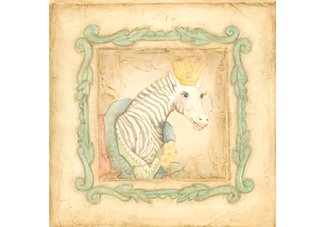 Zoe" Vintage Animals on Parade series canvas gallery wrapped art