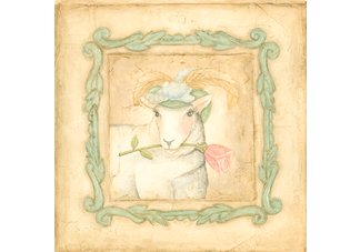 Louise" Vintage Animals on Parade series canvas gallery wrapped art