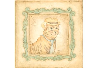 Jacques" Vintage Animals on Parade series canvas gallery wrapped art
