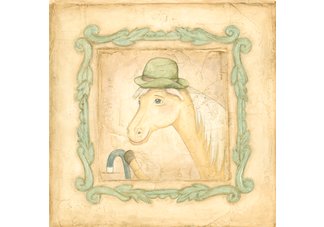 Chester" Vintage Animals on Parade series canvas gallery wrapped art