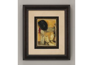 Hat & Boots" framed art