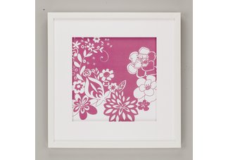 Pink" Flower Power series framed art