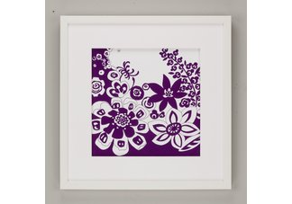 Purple" Flower Power series framed art