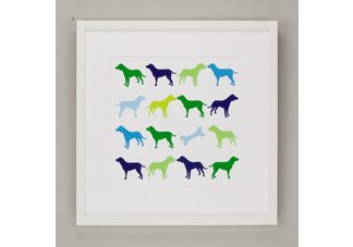 Dogs" Animal Sudoku series framed art