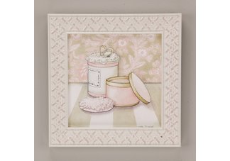 Powder Puff" Posh Powder Room series framed art