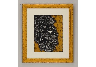 Serengeti Lion" framed art