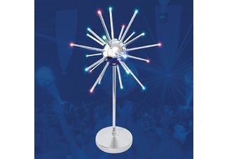 LED chrome light up table lamp