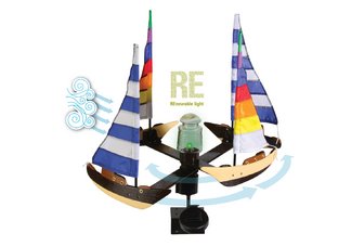 AERO Sailboat Wind Spinner With Beacon Light