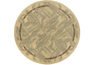 Round Beige Rug