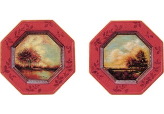 Red River Sunrise Plates - Set of Two