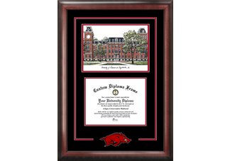 University of Arkansas Spirit  Graduate Frame with Limited edition lithograph