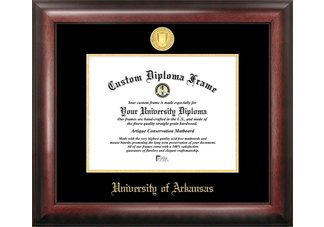 Arkansas Razorbacks Gold Embossed Diploma Frame