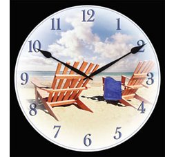 Beach Chairs Wall Clock