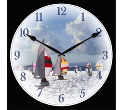 Sail Boat Wall Clock