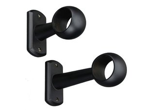 Soho Ebony Moda Drapery Bracket (3.5" Return)