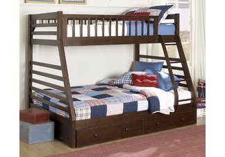 Dreamland Cherry Finish Twin over Full Bunk Bed