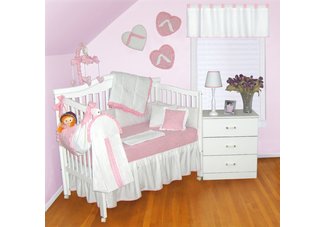 Babykins Classic Baby Girl 7 Piece Crib Set