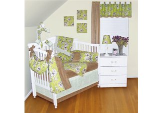 Babykins Courtyard Green Twelve Piece Crib Set