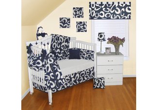 Babykins Navy Baby 9 Piece Crib Bedding Set