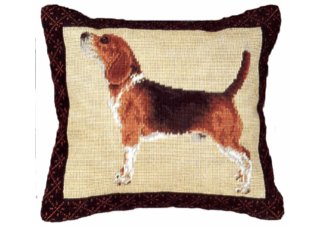 Beagle Needlepoint Pillow
