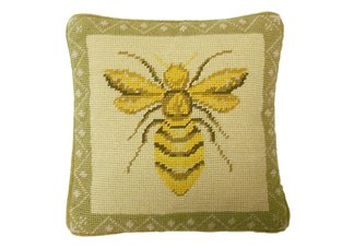 Bee Needlepoint Pillow