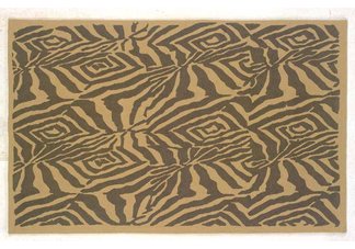 Beige & Brown Patterned Rug
