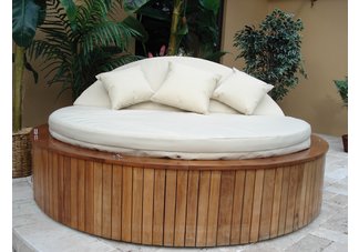Standard Sun Catcher Teak, sand color fabric