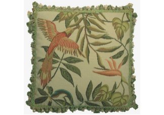 Bird of Paradise Needlepoint Pillow