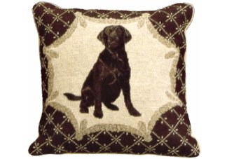 Black Lab Needlepoint Pillow