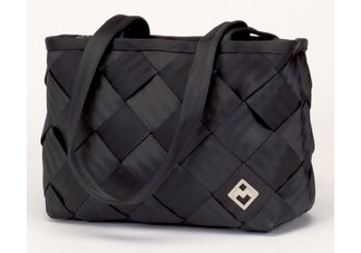 Maggie Bags Black Medium Seatbelt Tote