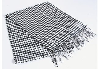 Black & White Houndstooth Scarf
