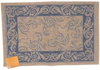 Blue Scroll Rug