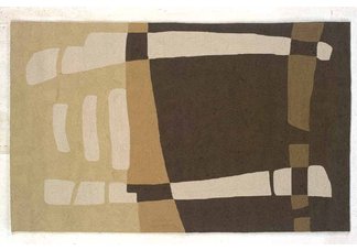 Brown & Sage Abstract Rug
