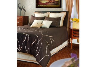 Chocolate & Cream Cotton Satin Set