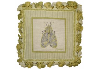Garden Bug Needlepoint Pillow